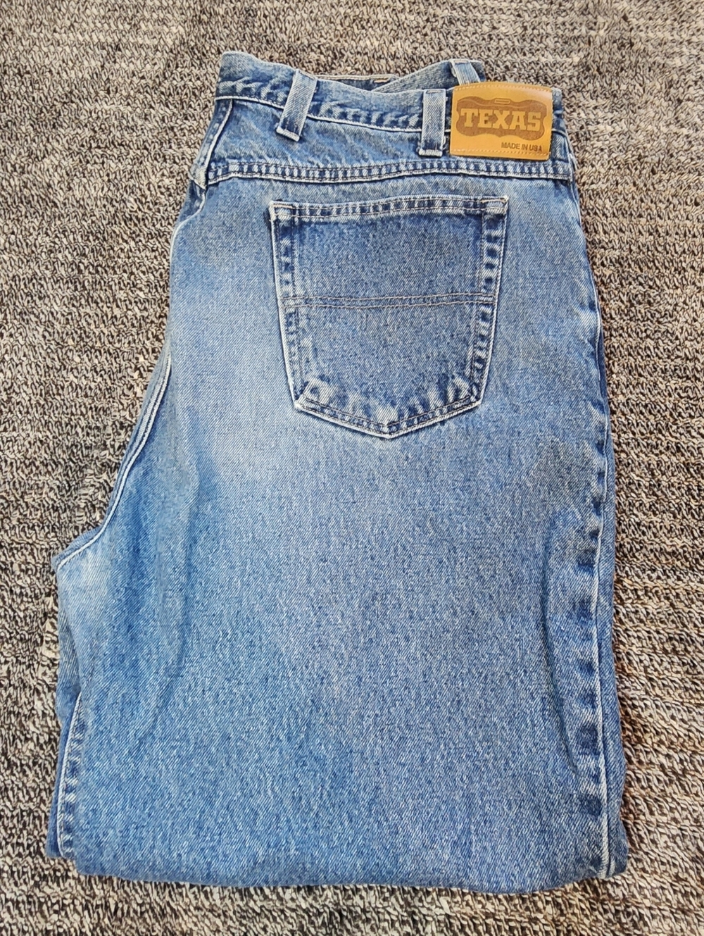 TEXAS  Light Blue Relaxed Fit Denim Jeans 42 X 30 Made In USA